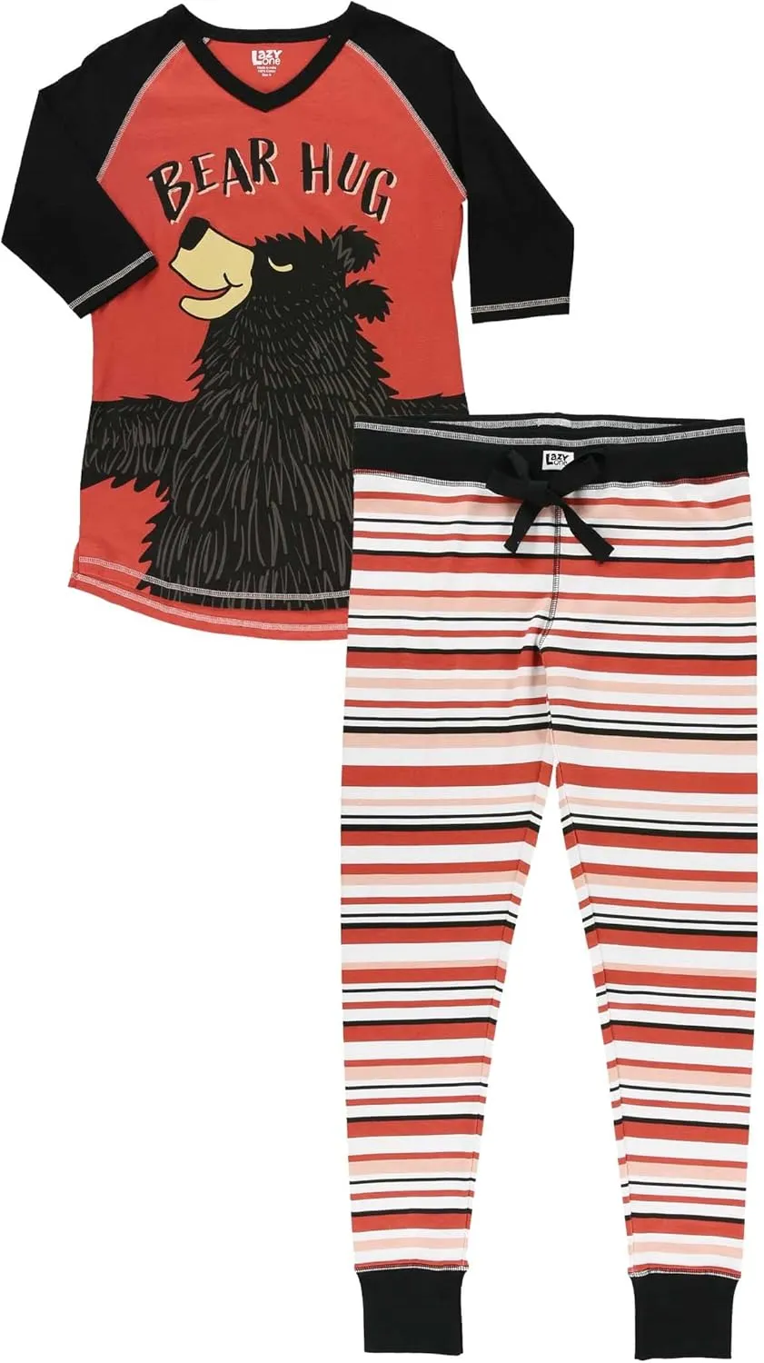 LazyOne Women's Soft Casual Pajama Leggings and Tall Tee Sets with Cute Fun Prints, Cute Women's Pajama Sets