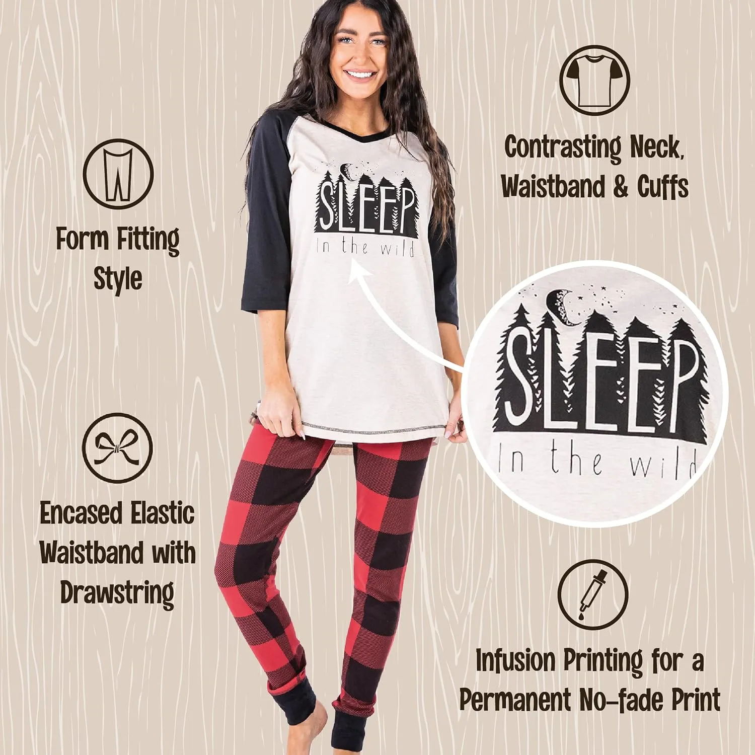 LazyOne Women's Soft Casual Pajama Leggings and Tall Tee Sets with Cute Fun Prints, Cute Women's Pajama Sets