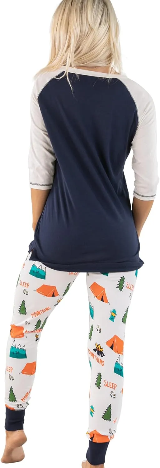 LazyOne Women's Soft Casual Pajama Leggings and Tall Tee Sets with Cute Fun Prints, Cute Women's Pajama Sets