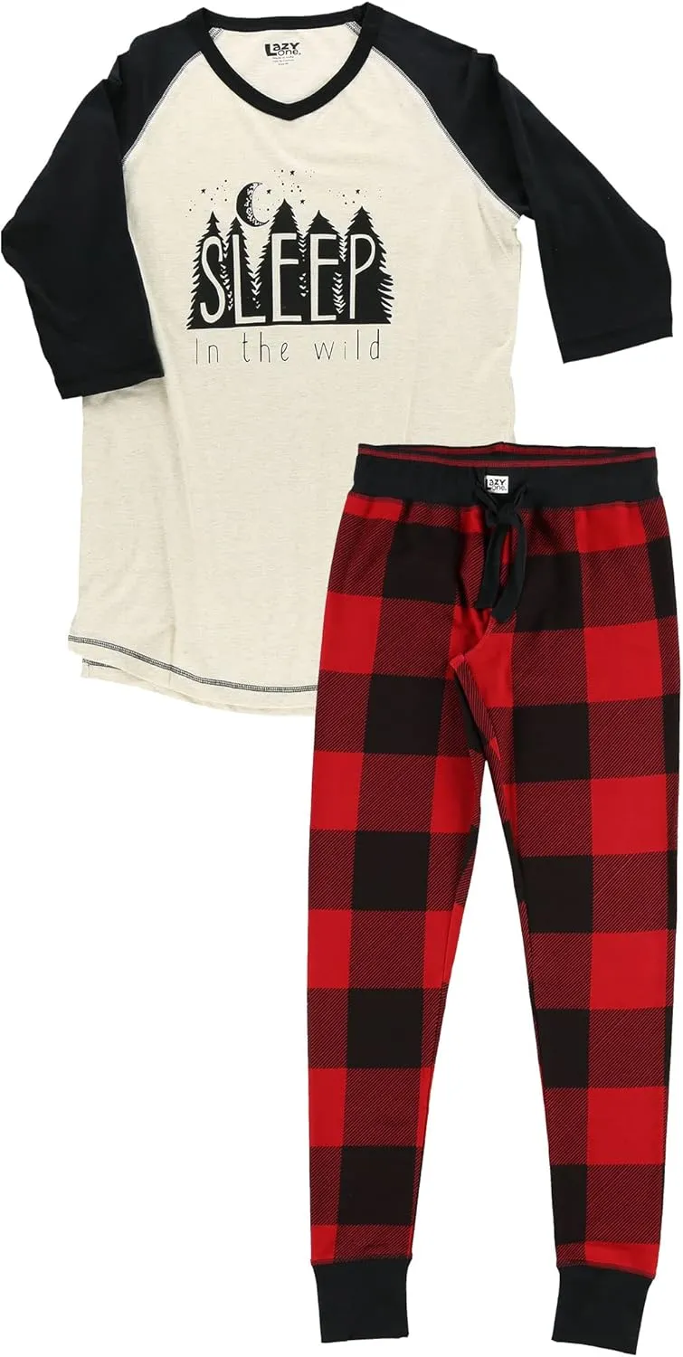 LazyOne Women's Soft Casual Pajama Leggings and Tall Tee Sets with Cute Fun Prints, Cute Women's Pajama Sets