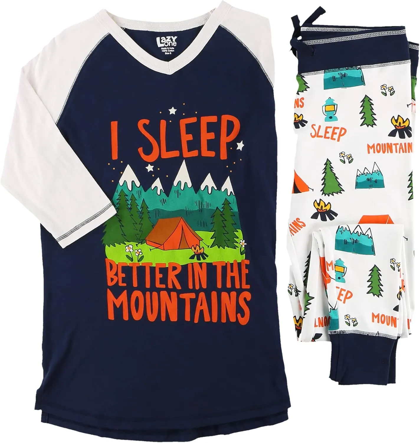 LazyOne Women's Soft Casual Pajama Leggings and Tall Tee Sets with Cute Fun Prints, Cute Women's Pajama Sets