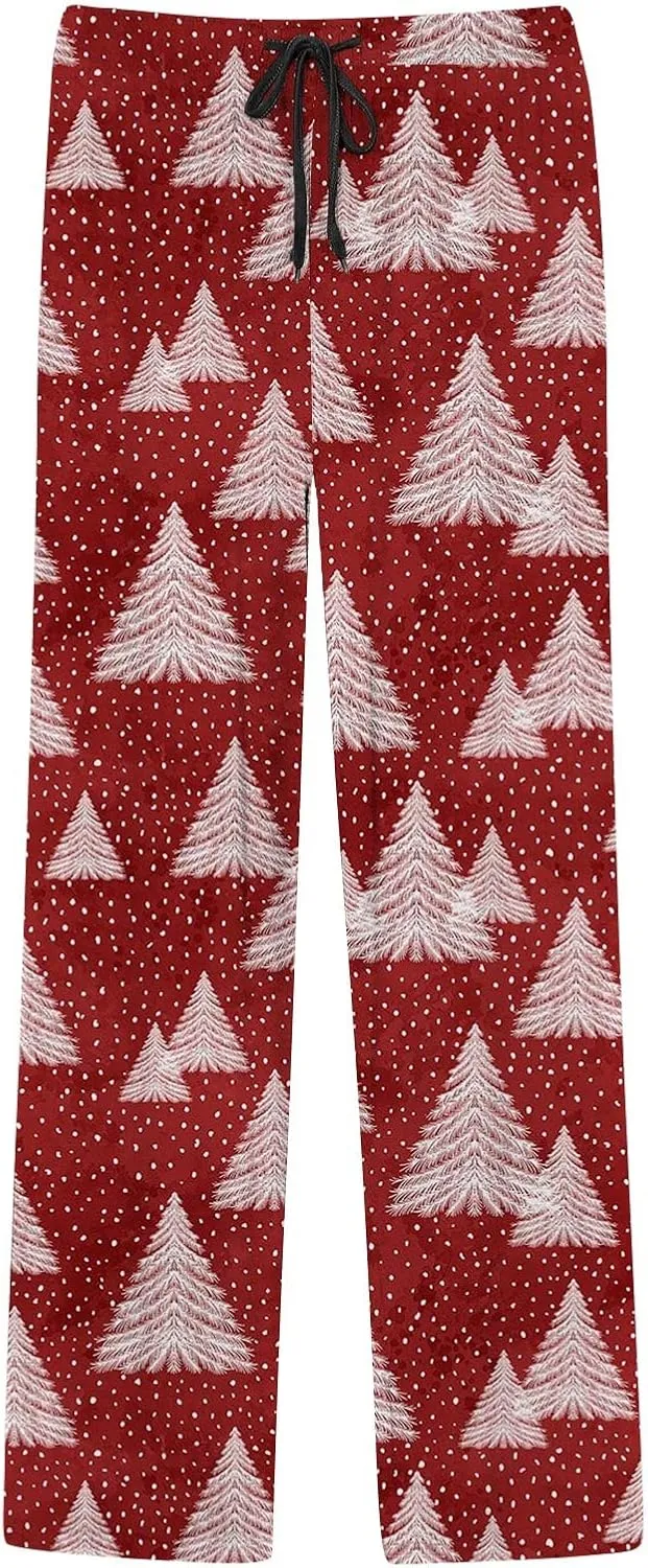LCMTWX Black Pants Men Pajama Pants with Drawstring and Pockets Mens Sleep Pants Mens Flannel Pajama Pants Mens Flannel