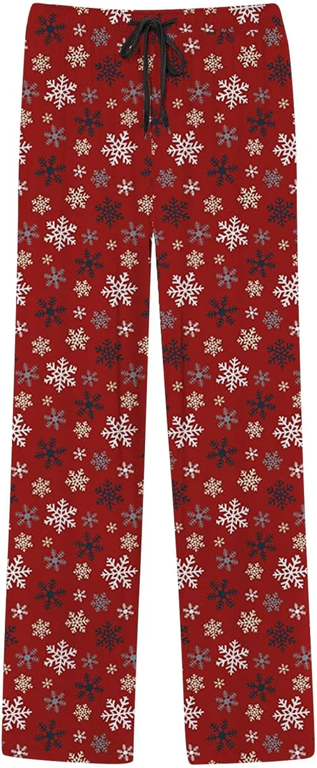LCMTWX Mens Christmas Holiday Pajama Pants with Drawstring and Pockets Pj Trousers Gifts for Him Her Sweatpants for Men Big