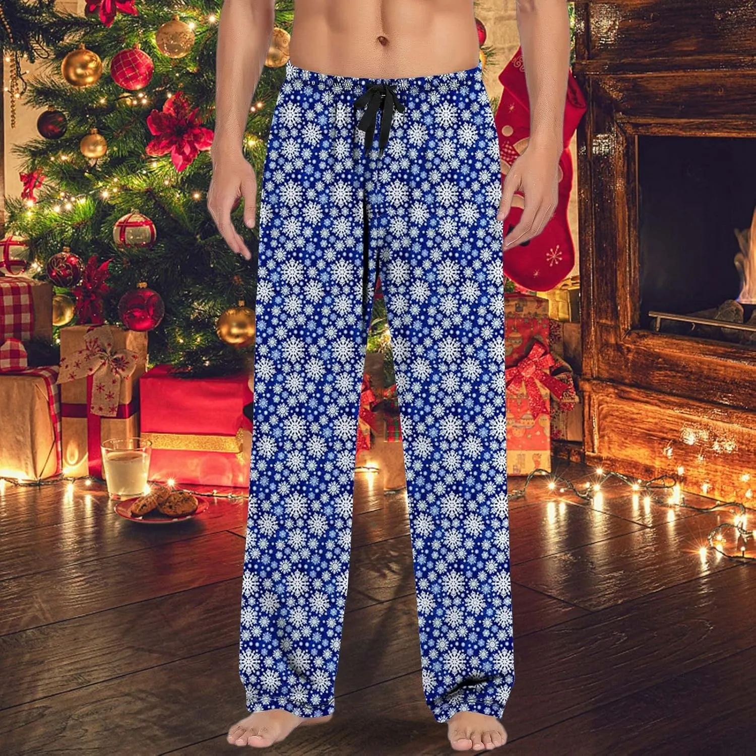 LCMTWX Mens Christmas Pajamas Pants Pajama Pants with Drawstring and Pockets Men Pajama Pants Funny Christmas Pajamas