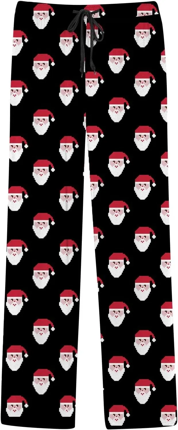 LCMTWX Mens Pajamas Casual Pants Pajama Pants with Drawstring and Pockets Pajamas for Men Fleece Lined Pants Men Christmas