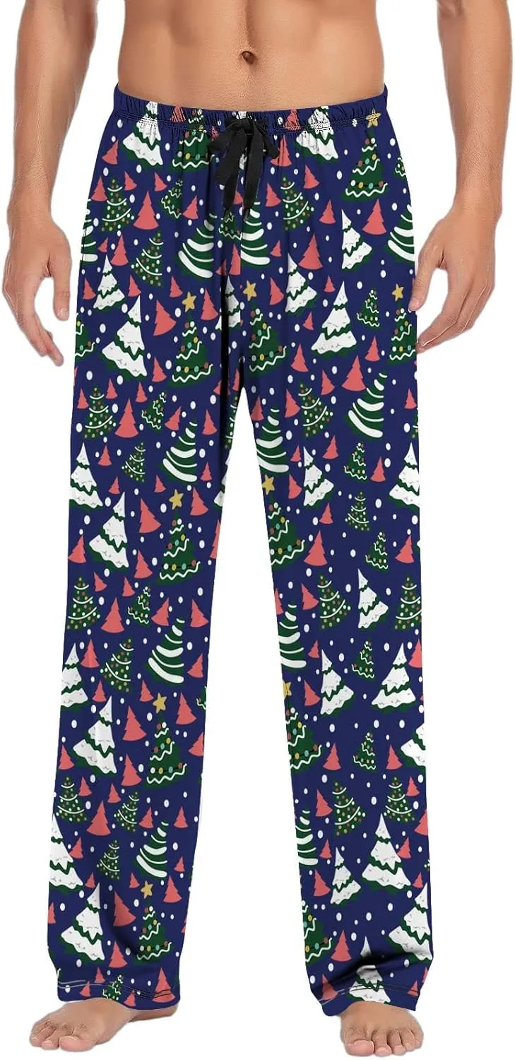LCMTWX Pajama Pants Casual Pants Pajama Pants with Drawstring and Pockets Pj Pants Men's Pajama Bottoms Christmas Pajamas