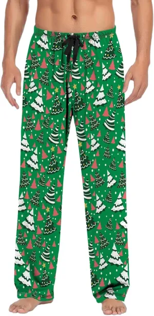 LCMTWX Pajama Pants Casual Pants Pajama Pants with Drawstring and Pockets Pj Pants Men's Pajama Bottoms Christmas Pajamas