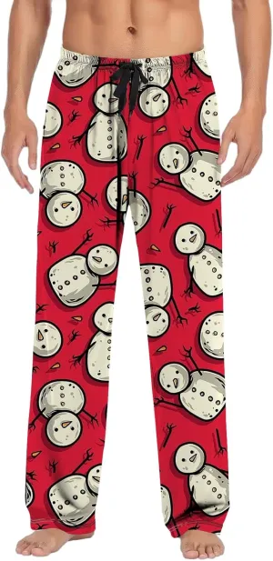 LCMTWX Pajama Pants Casual Pants Pajama Pants with Drawstring and Pockets Pj Pants Men's Pajama Bottoms Christmas Pajamas