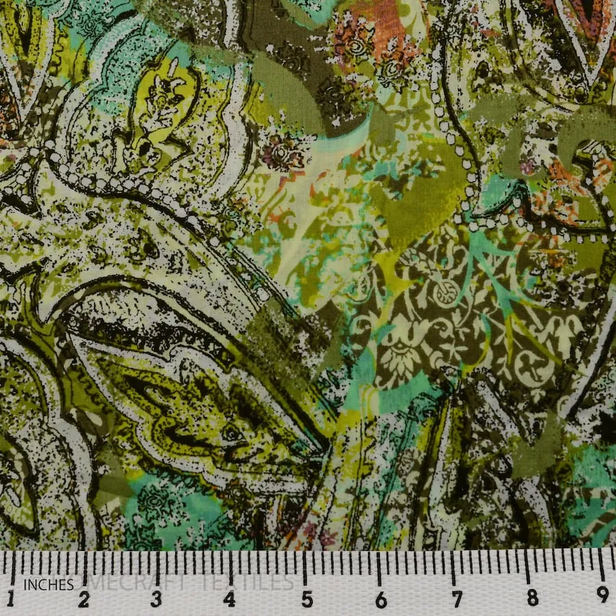Leaf Graphic Paisley Cotton Print