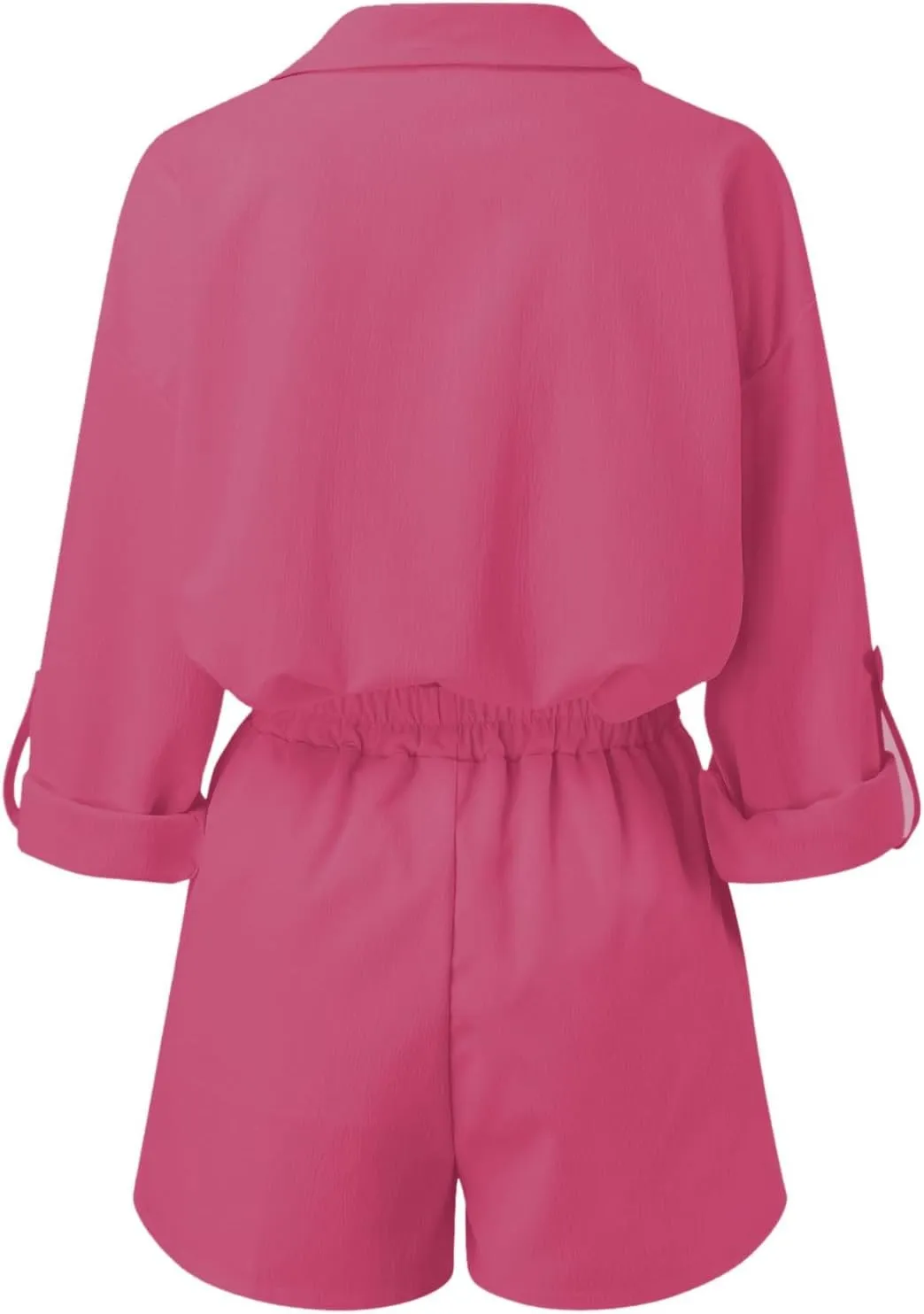 Linen Set for Women 2 Piece Long Sleeve Button down Blouse and Shorts Matching Sweatsuit Sets Track Suits Sweat Suit