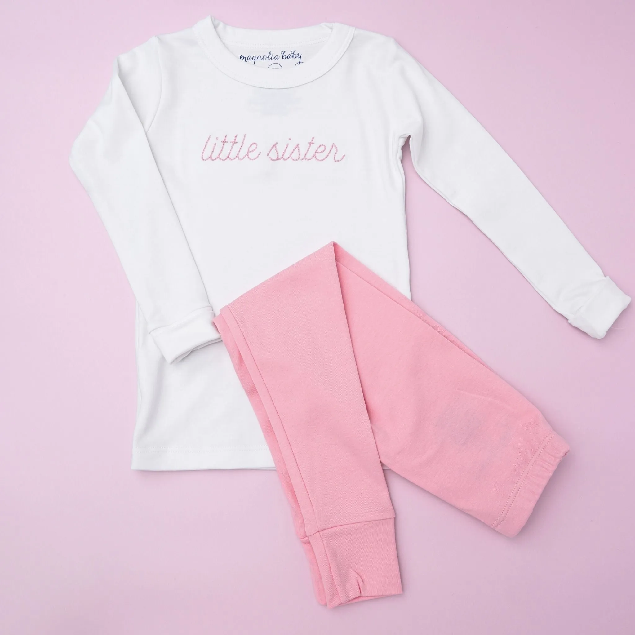 Little Sister Embroidered Long Pajamas