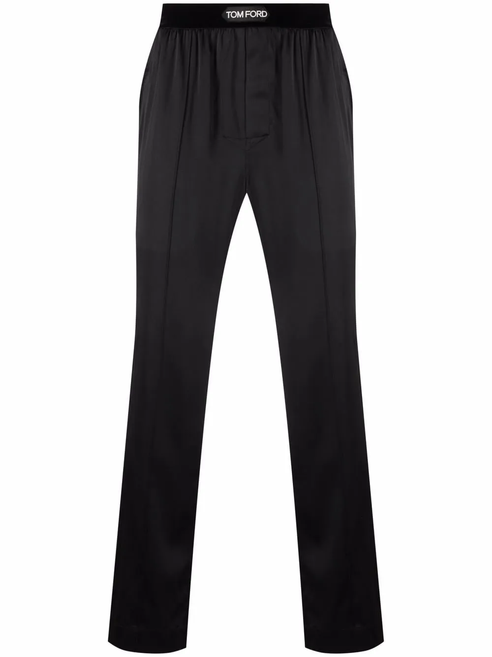 Logo-Waistband Silk Pajama Trousers