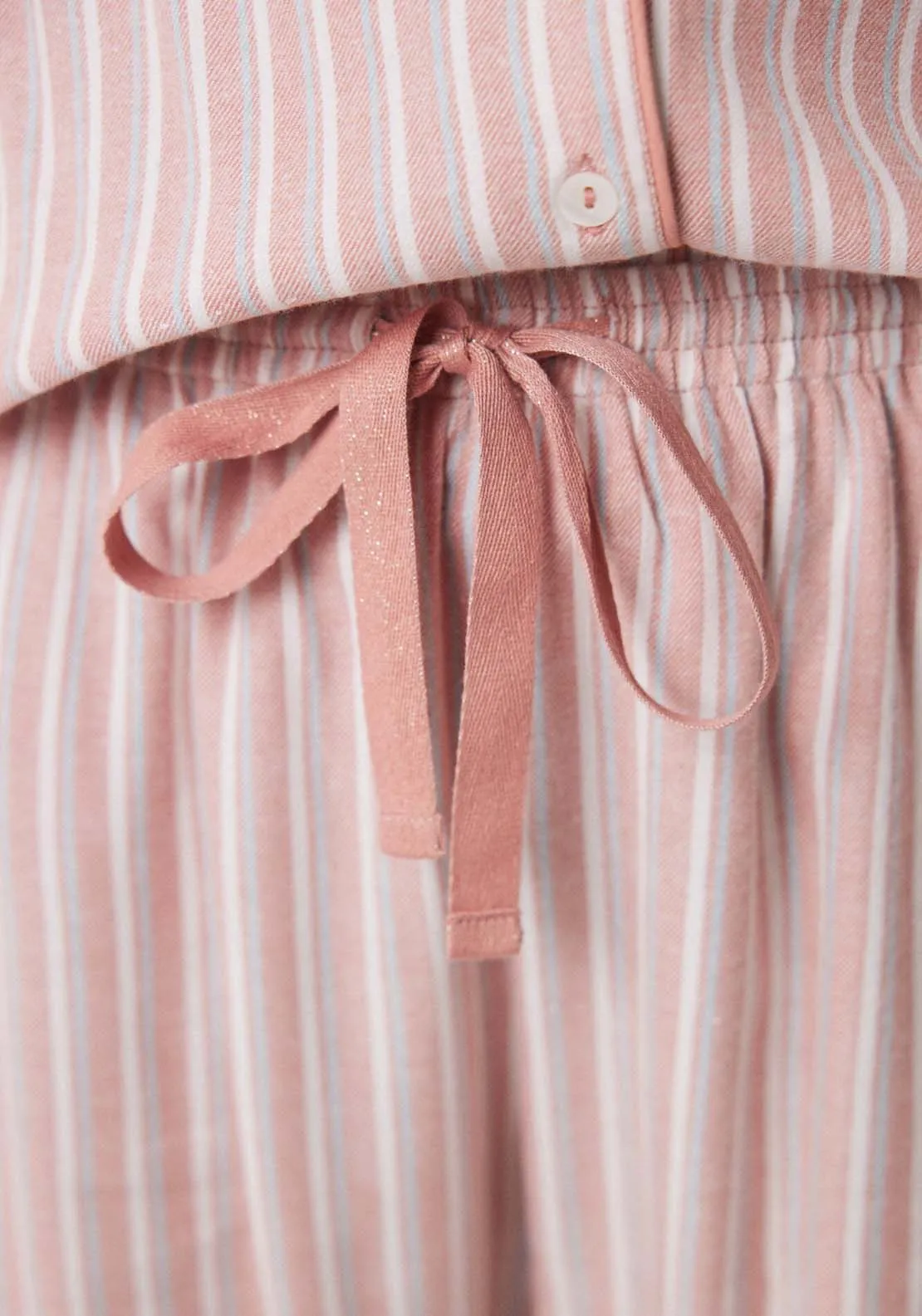 Long orange flannel shirt pajamas - Orange Print