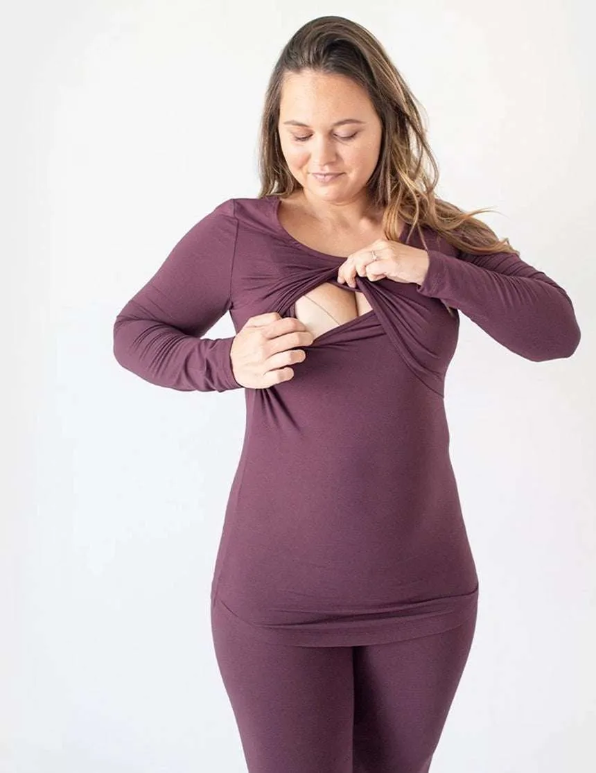 Long Sleeve Nursing Pajama Set