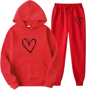 Long Sleeve Pullover Sweatshirt Pants Set Hooded Long Sleeve Top Sets Lounge Sets for Women Travel Set Womens