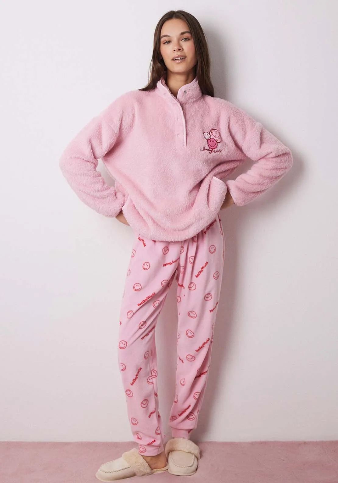 Long Sleeves Long Pant Pyjama - Pink