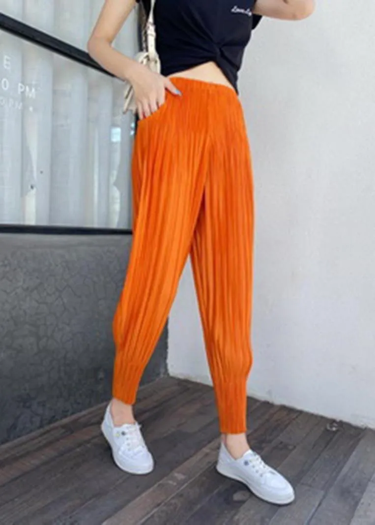 Loose Red Radish trousers Elastic Waist Pants Summer