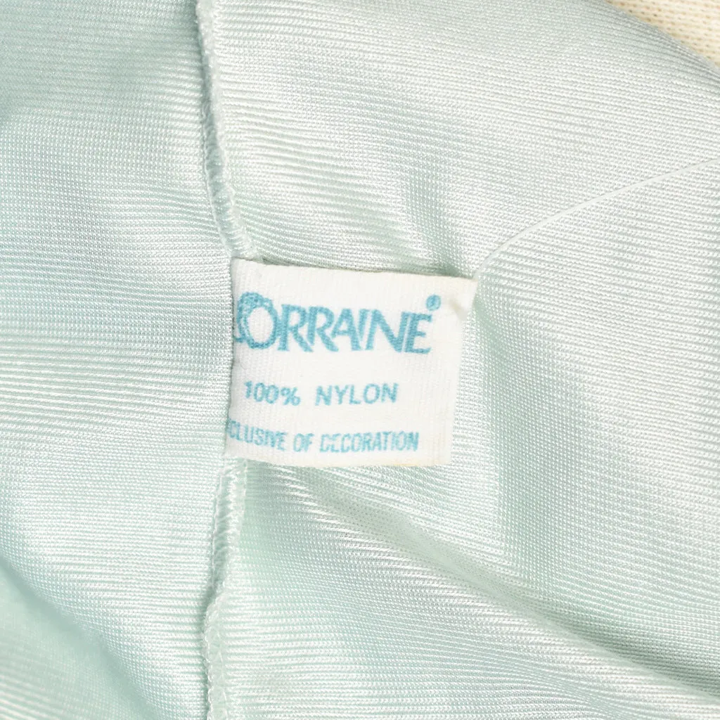 Lorraine Vintage 1960s Mint & Lace Dressing Gown
