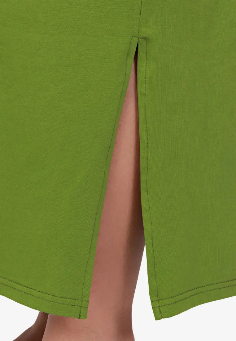 Mackayla V-neck Short Sleeve Maxi Dress - Green