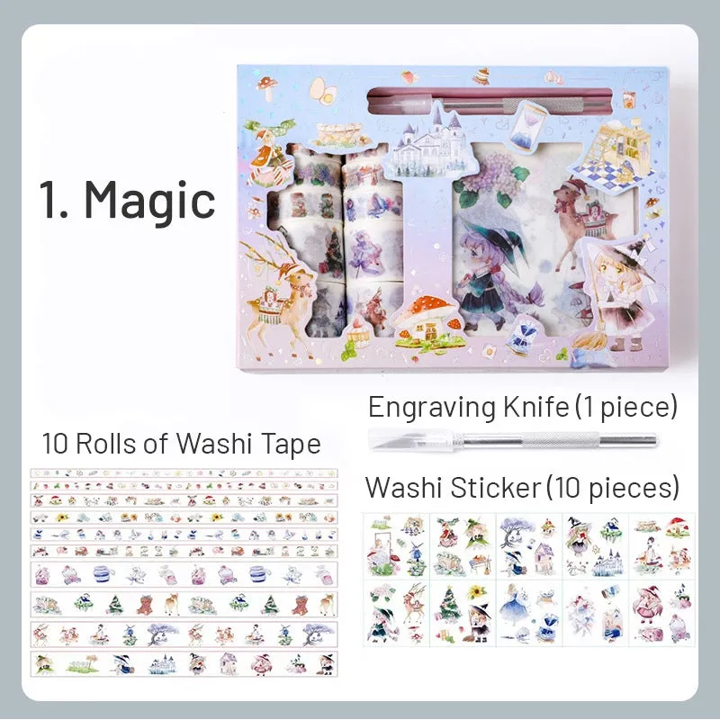 Magical Girl Cherry Blossom Celestial Cartoon Scrapbook Kit