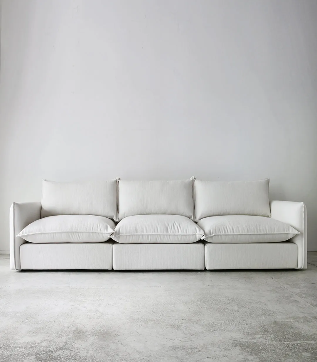 Malibu 4 Piece Modular Sofa / Fabric-Pure-Whitewash