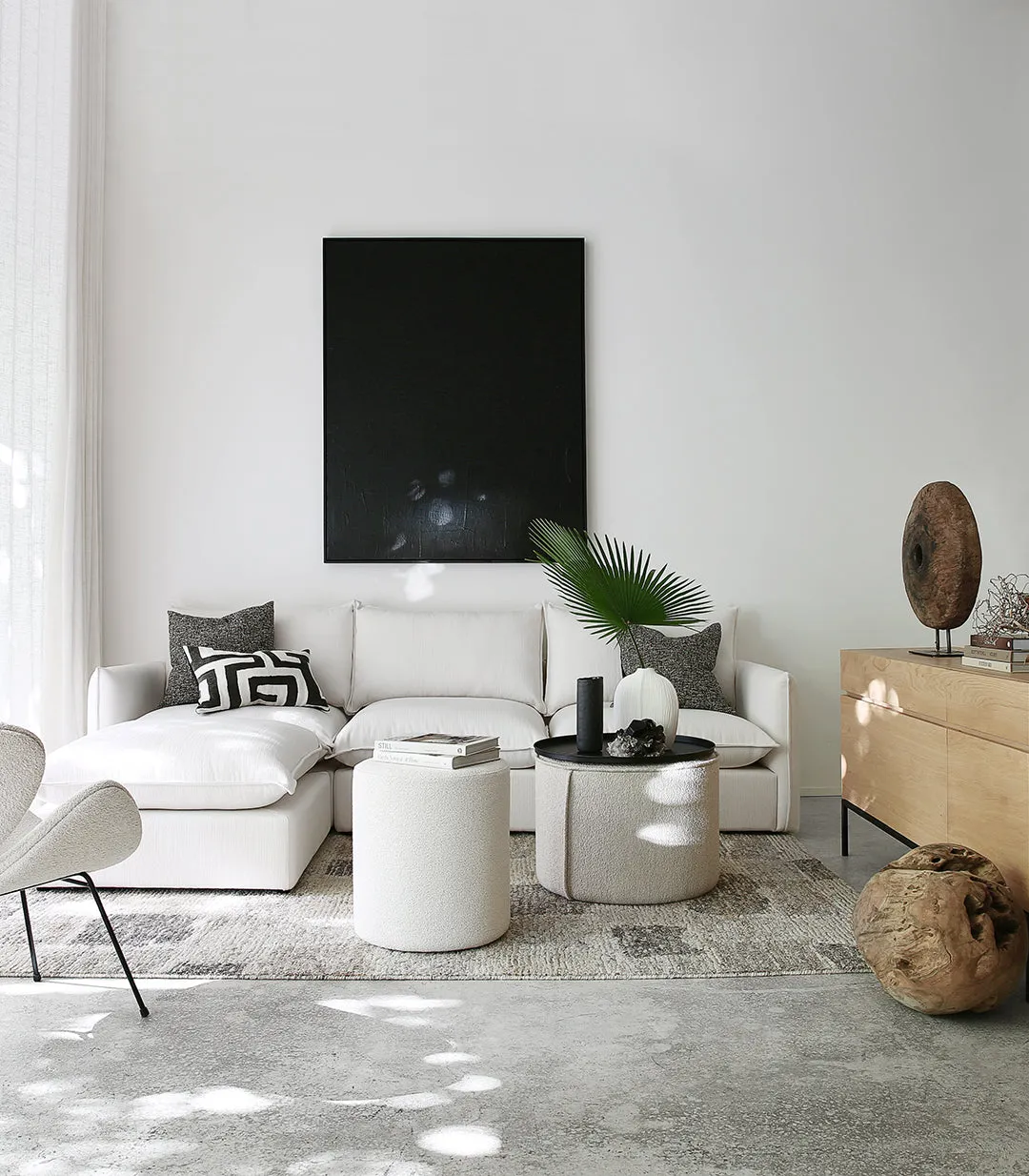 Malibu Left Hand Corner / Modular Sofa / Fabric - Pure