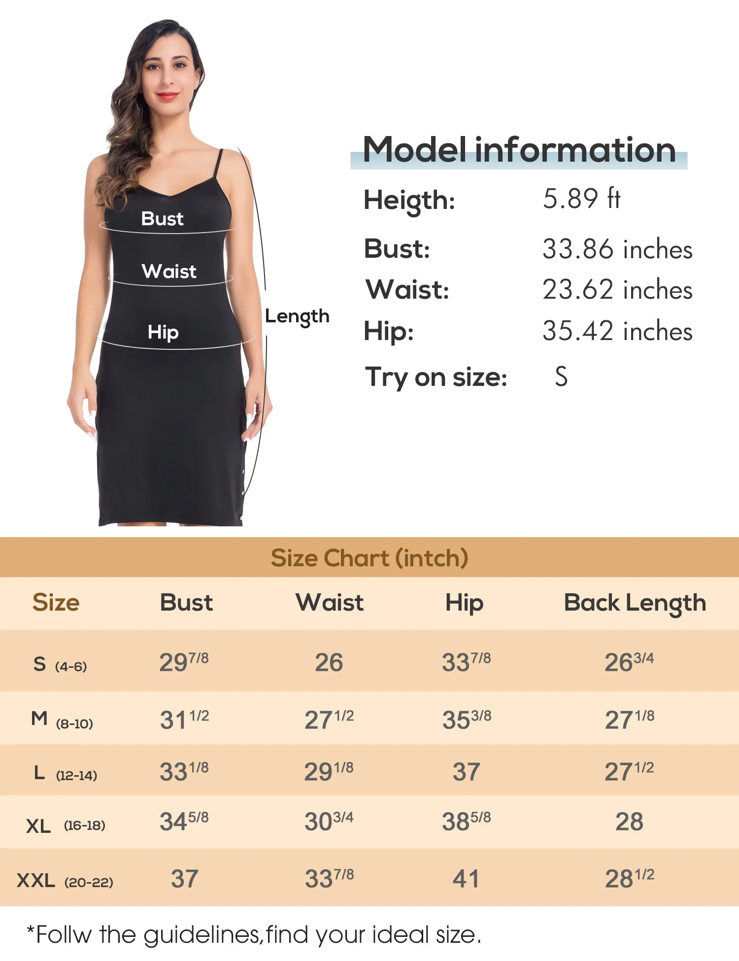 MANCYFIT Nightgowns Mini Dress- 26" Length