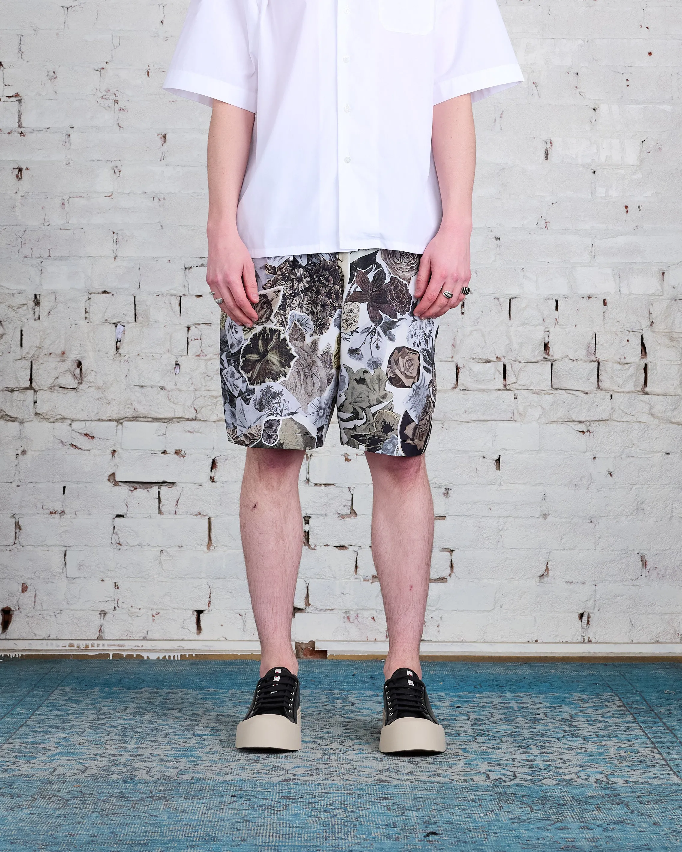Marni Runway Silk Woven Habotai Short Black