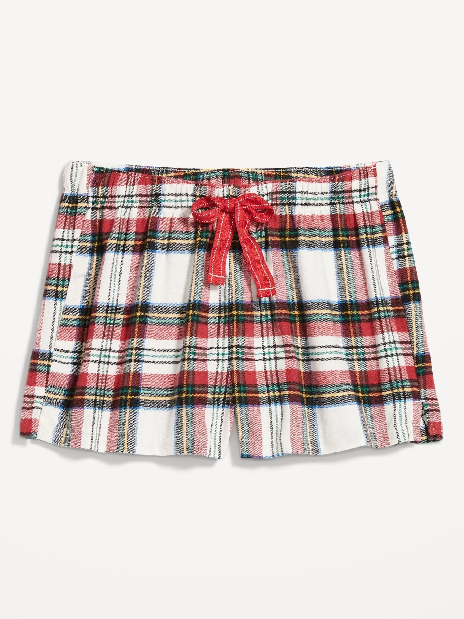 Matching Print Flannel Pajama Shorts for Women -- 2.5-inch inseam