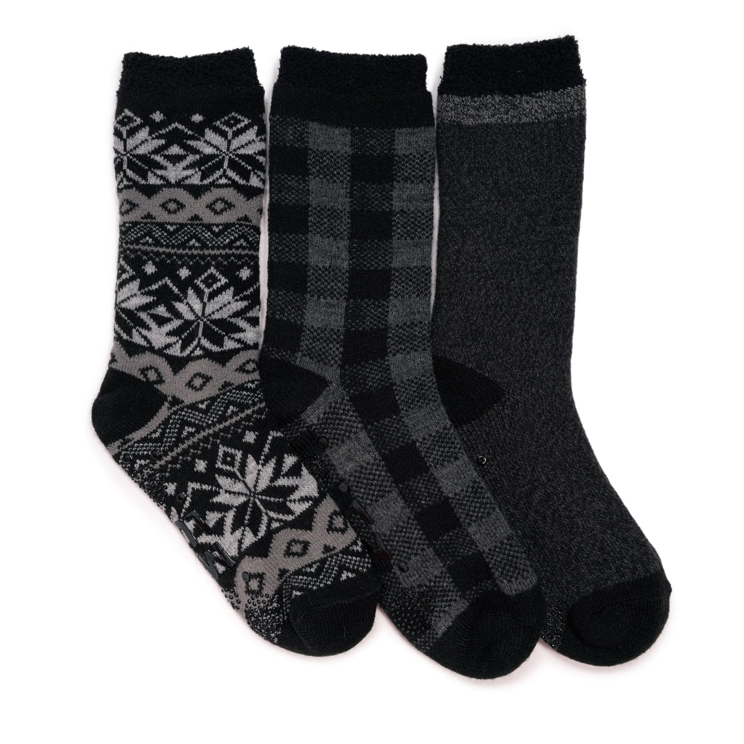 Men's 3 Pair Pack Fleeced Layered Socks