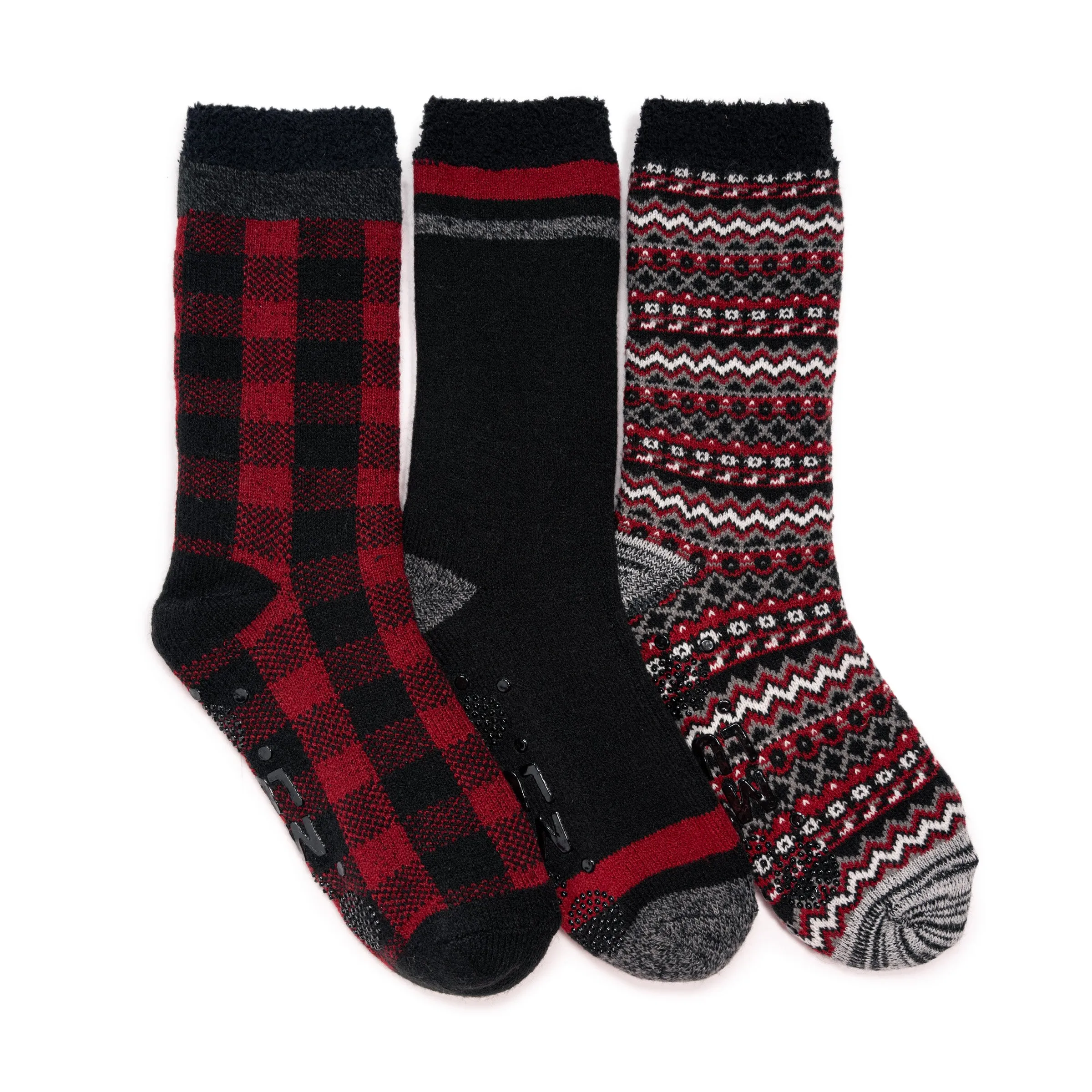 Men's 3 Pair Pack Fleeced Layered Socks