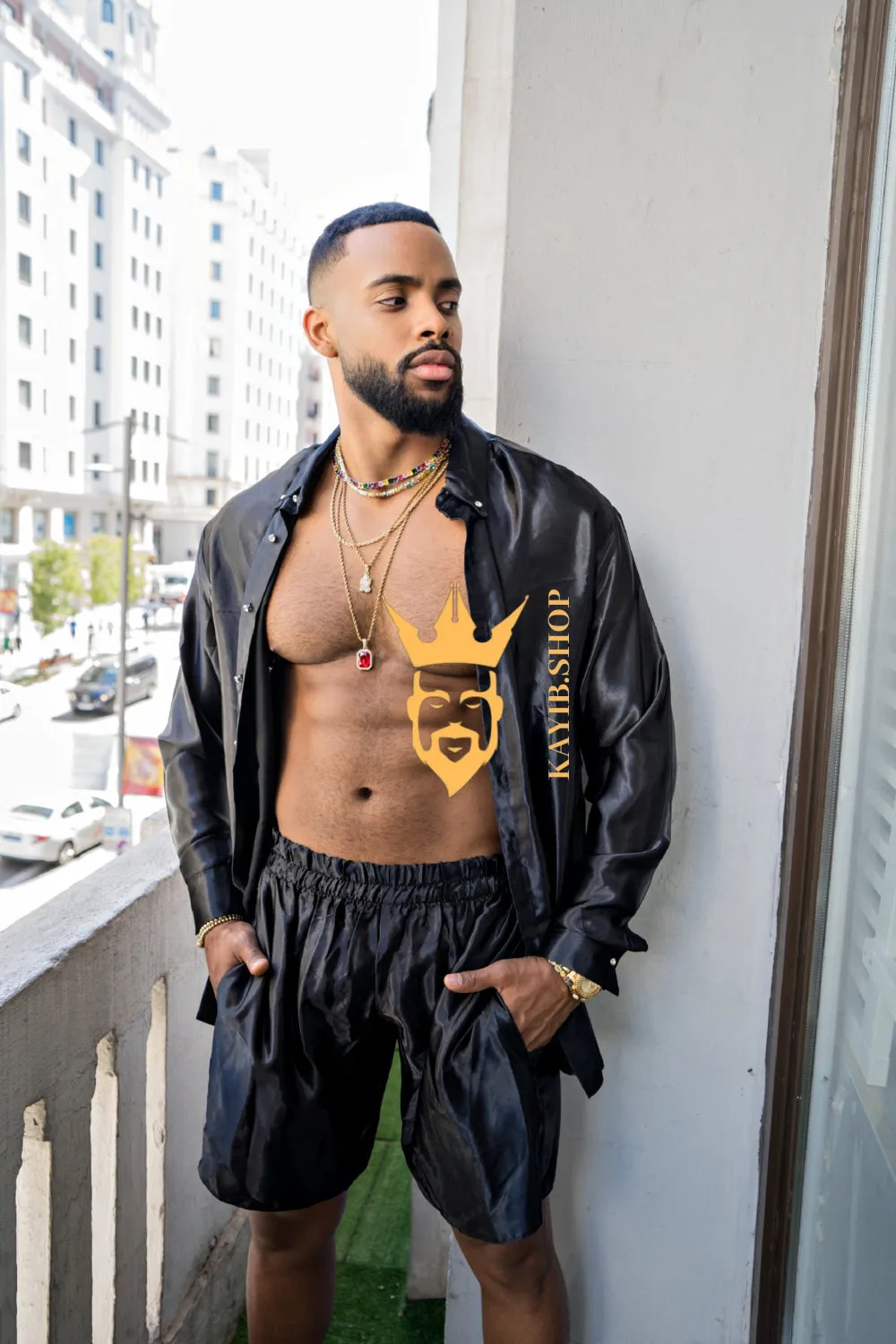Men's Apparel Silk Shirt Set - Elevate Your Style with Pure Luxury - Hand-Sewn for Impeccable Quality