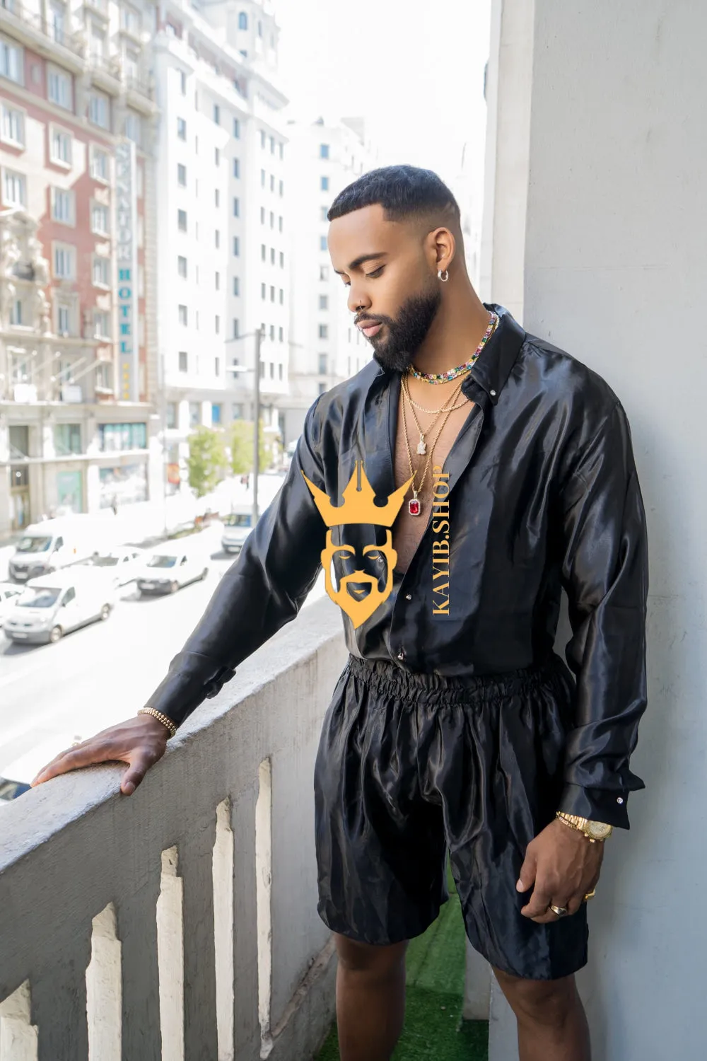 Men's Apparel Silk Shirt Set - Elevate Your Style with Pure Luxury - Hand-Sewn for Impeccable Quality
