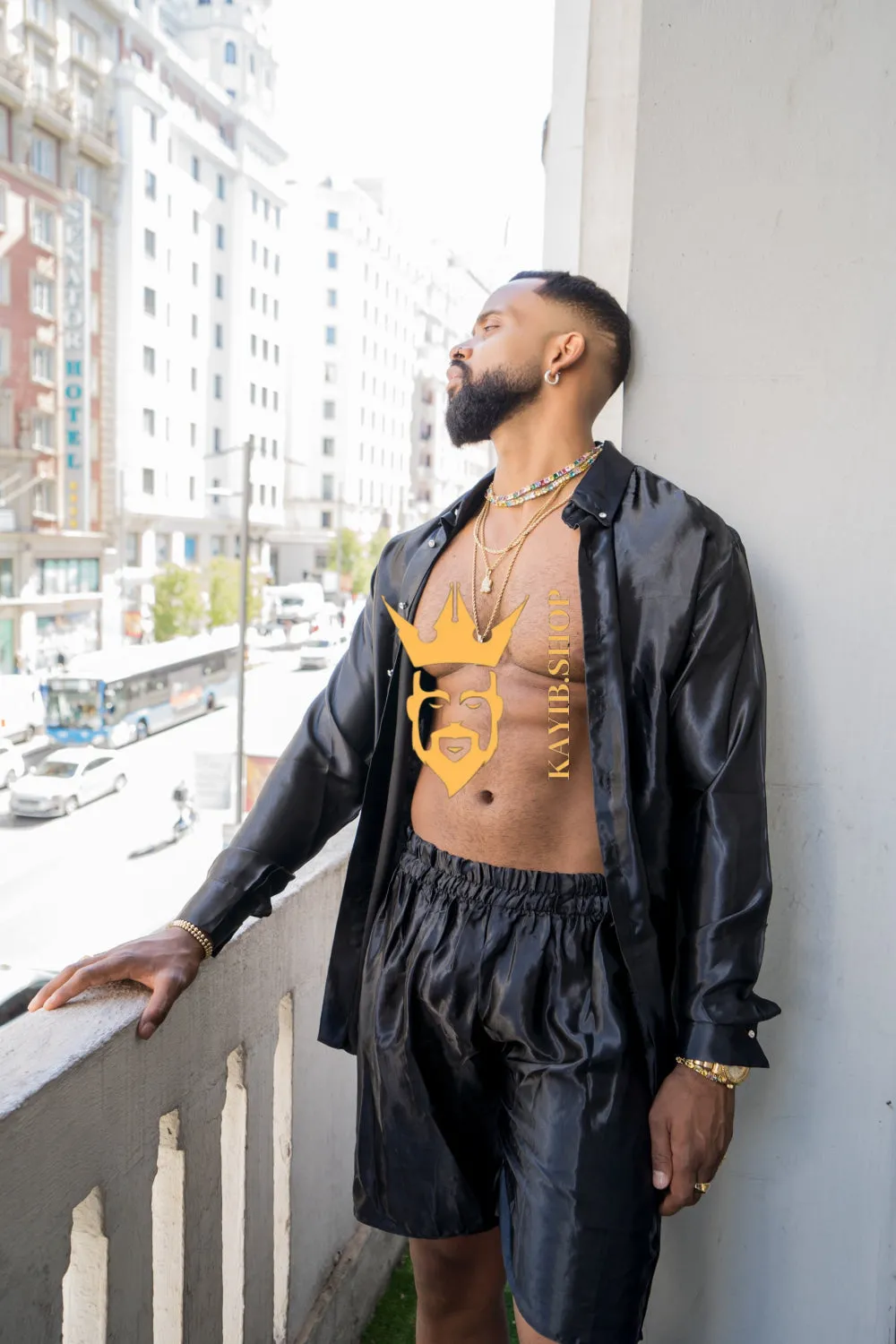 Men's Apparel Silk Shirt Set - Elevate Your Style with Pure Luxury - Hand-Sewn for Impeccable Quality