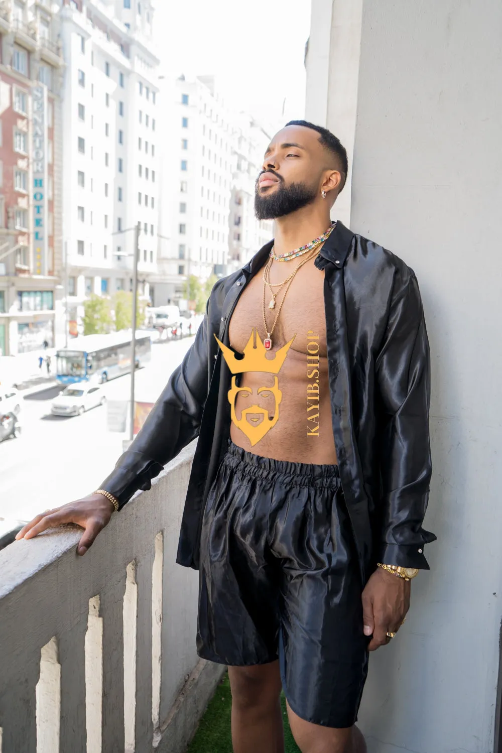 Men's Apparel Silk Shirt Set - Elevate Your Style with Pure Luxury - Hand-Sewn for Impeccable Quality