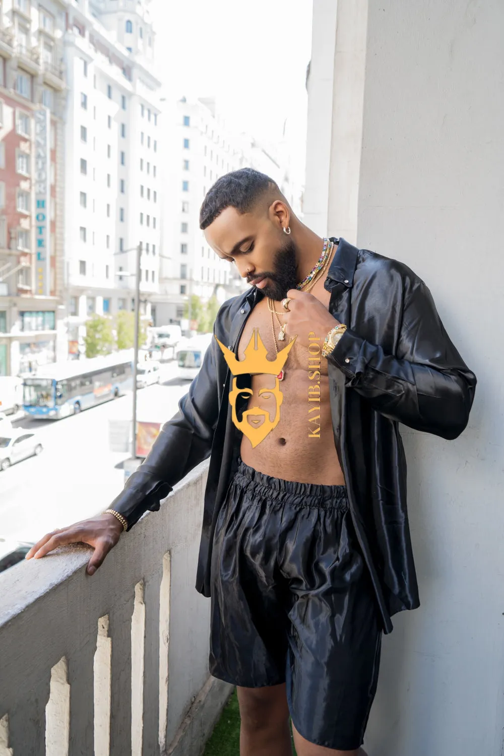 Men's Apparel Silk Shirt Set - Elevate Your Style with Pure Luxury - Hand-Sewn for Impeccable Quality