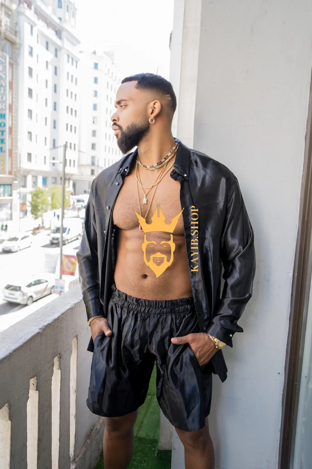 Men's Apparel Silk Shirt Set - Elevate Your Style with Pure Luxury - Hand-Sewn for Impeccable Quality
