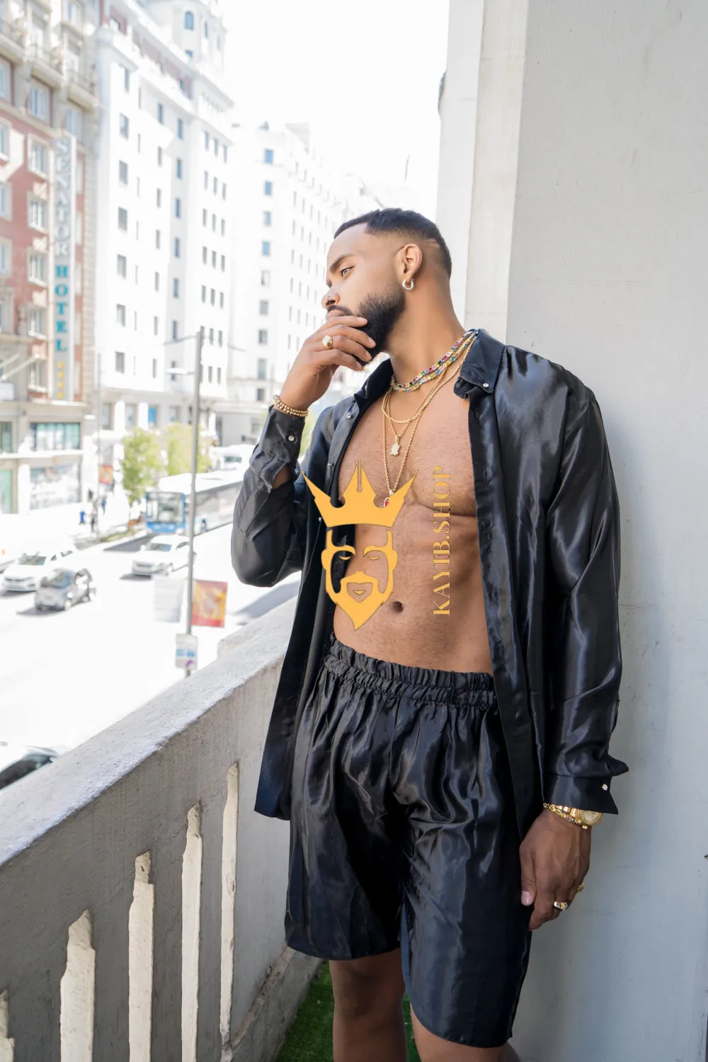 Men's Apparel Silk Shirt Set - Elevate Your Style with Pure Luxury - Hand-Sewn for Impeccable Quality