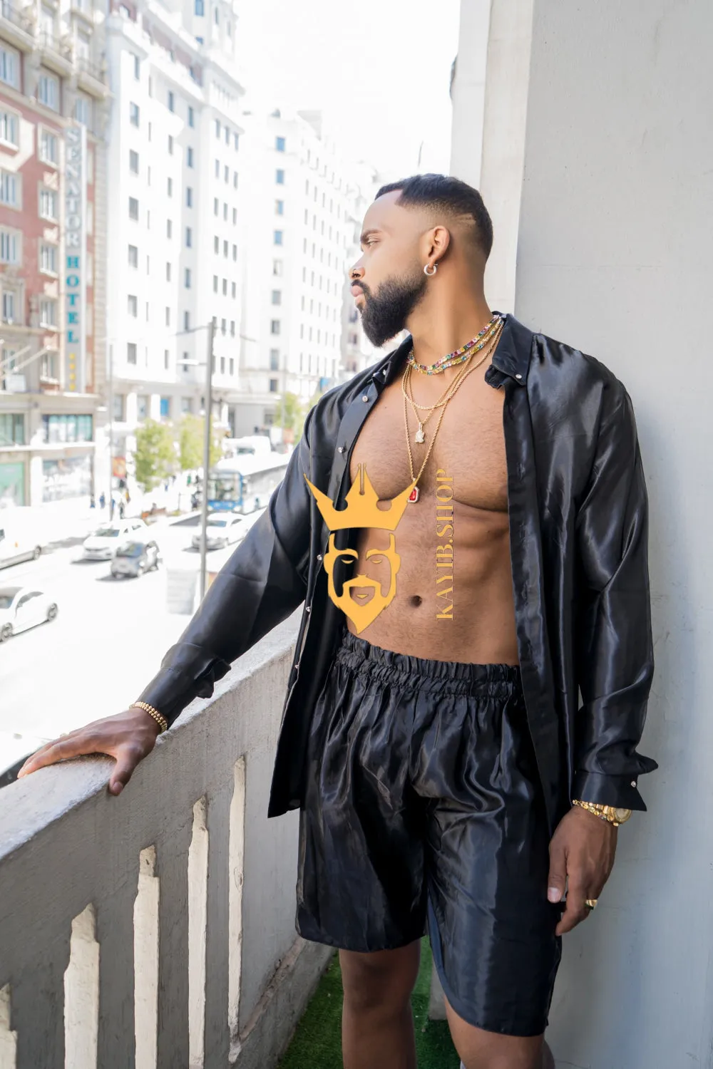 Men's Apparel Silk Shirt Set - Elevate Your Style with Pure Luxury - Hand-Sewn for Impeccable Quality
