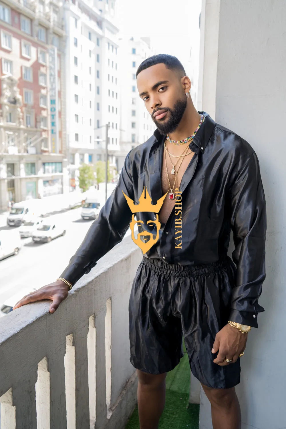 Men's Apparel Silk Shirt Set - Elevate Your Style with Pure Luxury - Hand-Sewn for Impeccable Quality