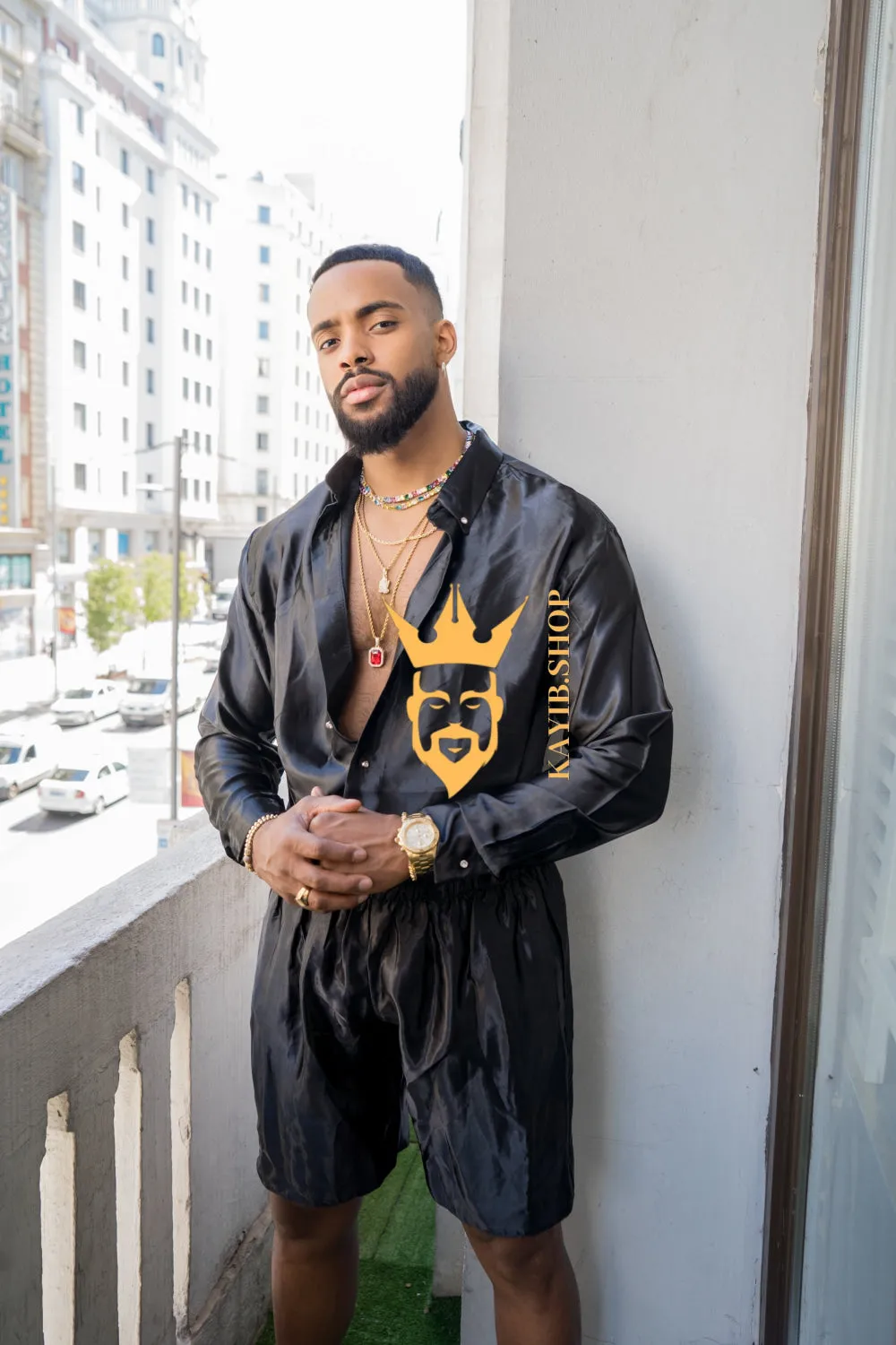 Men's Apparel Silk Shirt Set - Elevate Your Style with Pure Luxury - Hand-Sewn for Impeccable Quality