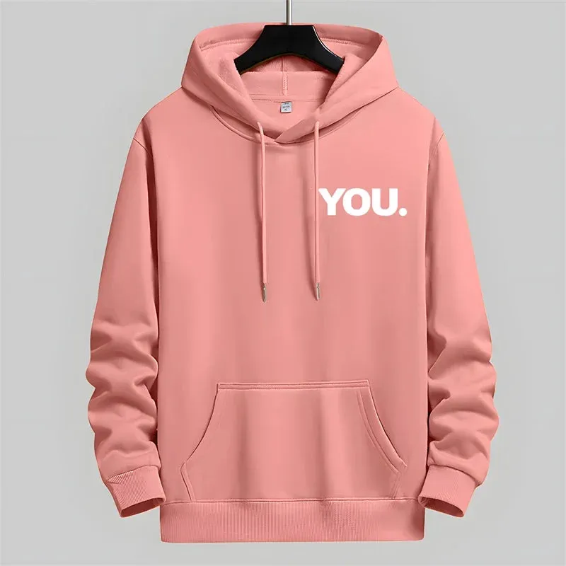 Men's Autumn Korean Letter Print Oversized Hoodie