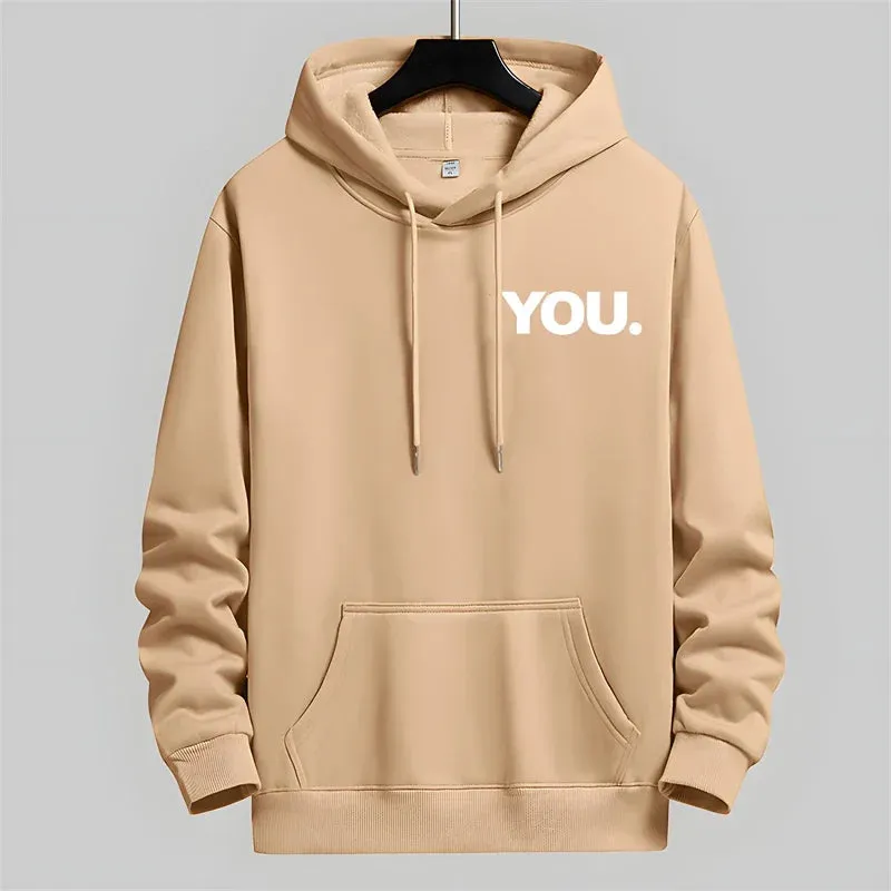 Men's Autumn Korean Letter Print Oversized Hoodie