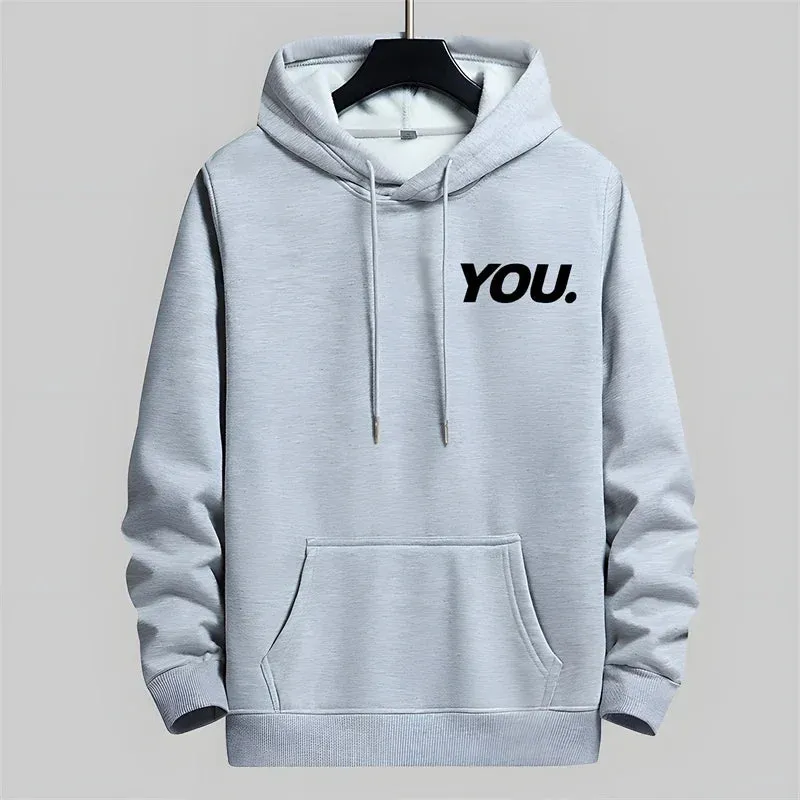 Men's Autumn Korean Letter Print Oversized Hoodie