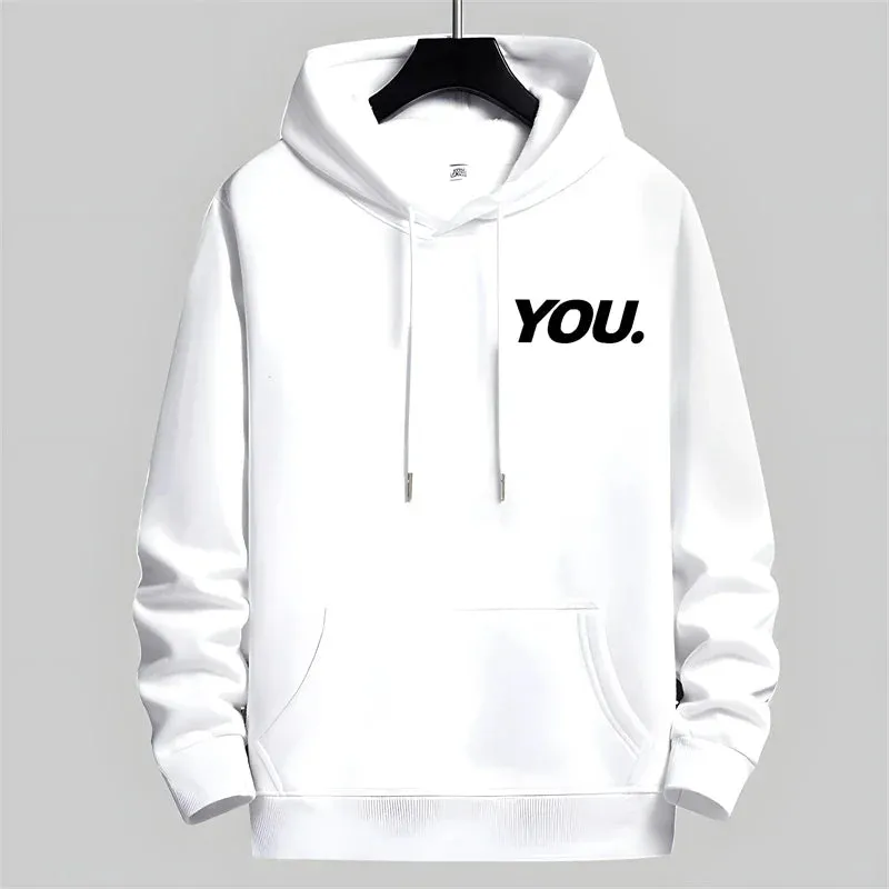 Men's Autumn Korean Letter Print Oversized Hoodie