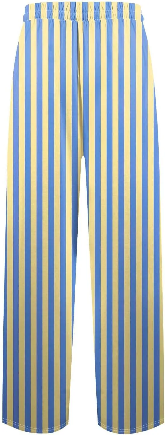 Men's Casual Drawstring Striped Pants Comfy Yoga Jogger Sweatpants 2024 Trendy Elastic Waist Trouser with Pockets