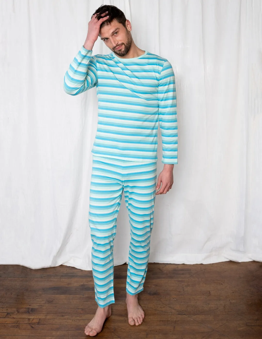 Mens Loose Fit Orca Stripes Pajamas