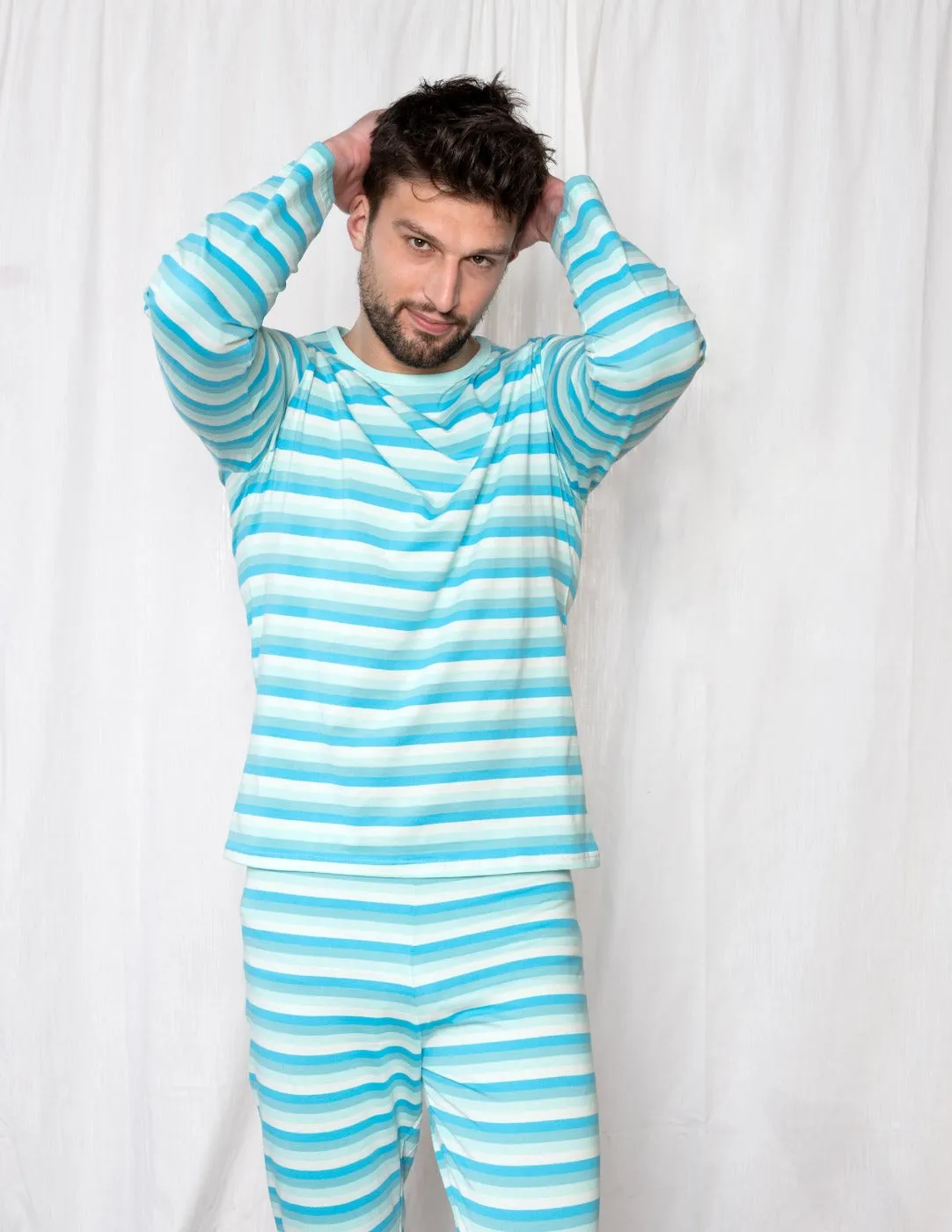 Mens Loose Fit Orca Stripes Pajamas