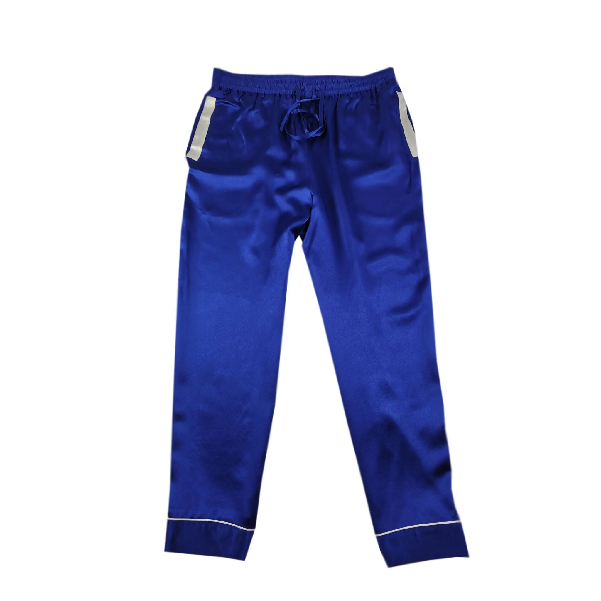 Men's Midnight Blue Silk Pajama Set