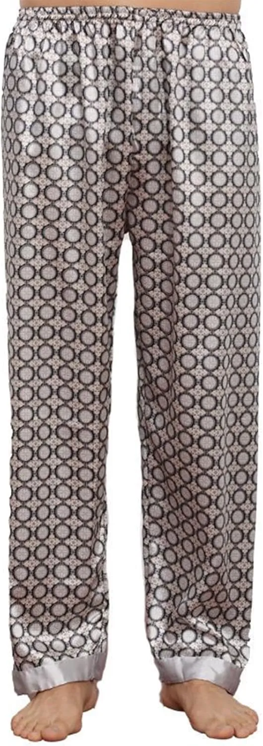 Mens Pajama Pants, Soft Cotton Sleep Lounge Pants Solid Comfort Soft Sleep Pant with Pockets and Drawstring